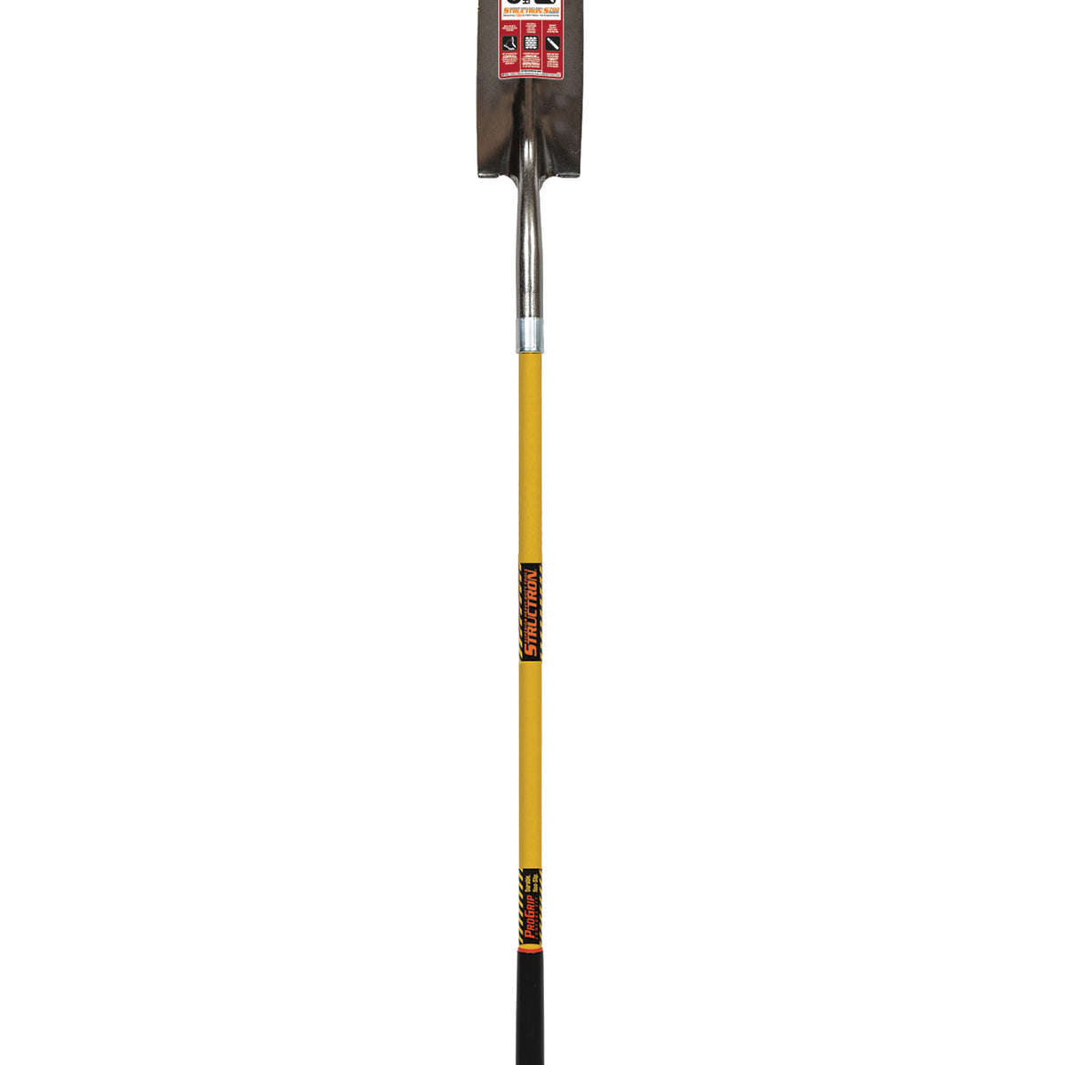 Structron S700 SpringFlex 89185 Trenching Shovel, 5 in W Blade, 14 ga Gauge, Steel Blade, Fiberglass Handle, Long Handle