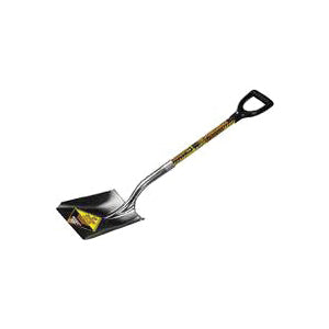SEYMOUR 49742CA Shovel, 9.9 in W Blade, Steel Blade, Fiberglass Handle, D-Shaped Handle, 26 in L Handle