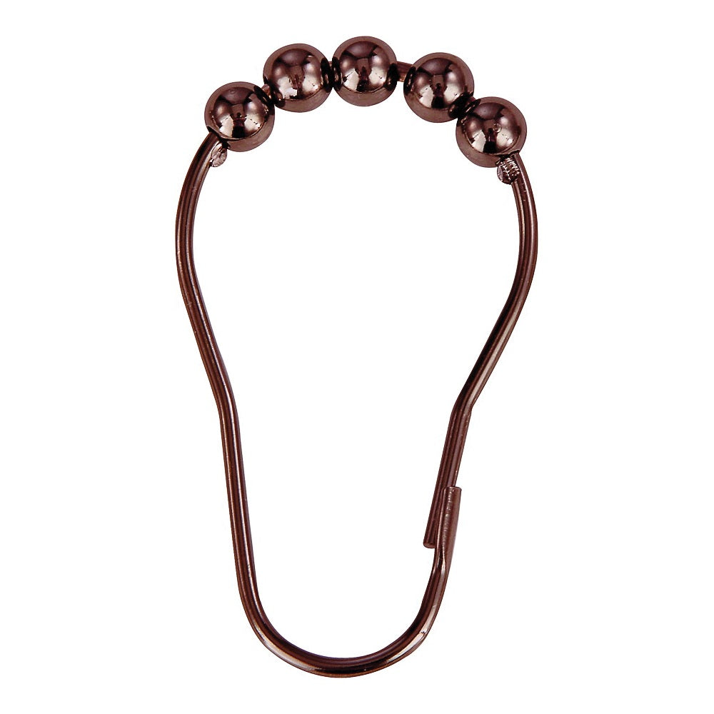 Simple Spaces SD-BH-VB Roller Ball Curtain Hook, Steel, Venetian Bronze, 1-1/2 in W, 3 in H