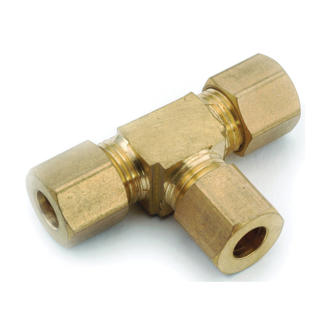 Anderson Metals 750064-14 Tube Union Tee, 7/8 in, Compression, Brass