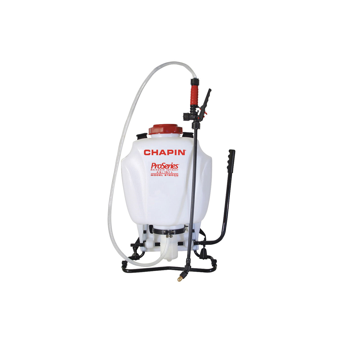 CHAPIN Pro Series 61800 Backpack Sprayer, 4 gal Tank, Poly Tank, 25 ft Horizontal, 23 ft Vertical Spray Range