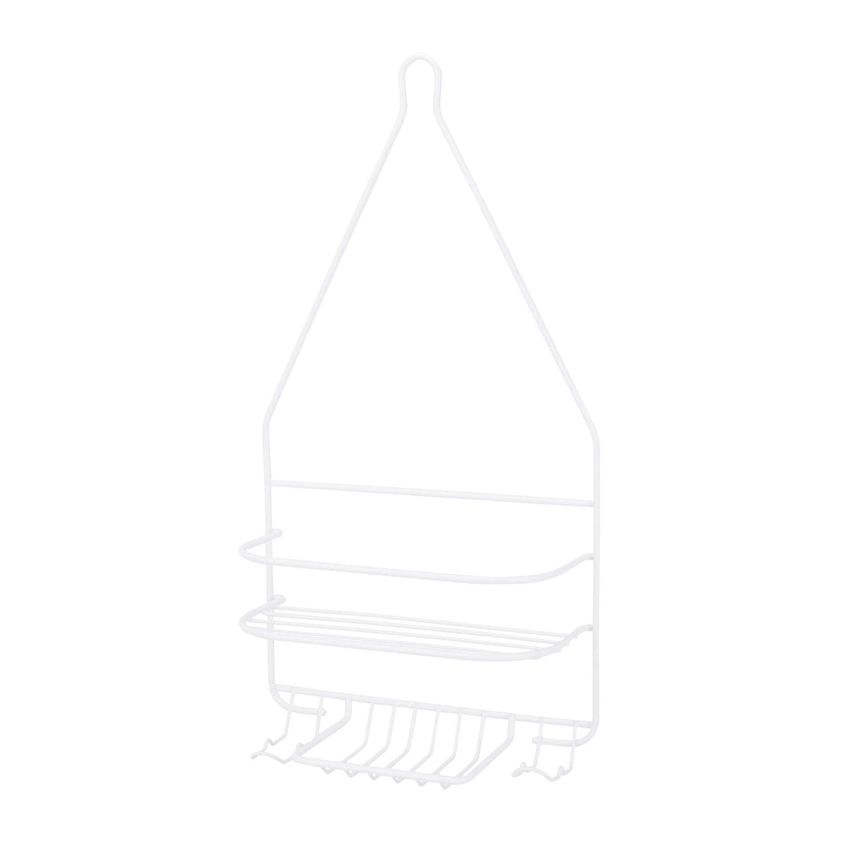 Simple Spaces SS-SC-25-PE-3L Shower Caddy, 2-Shelf, Steel, 10 in OAW, 19 in OAH, 4-1/4 in OAD, 10 lb