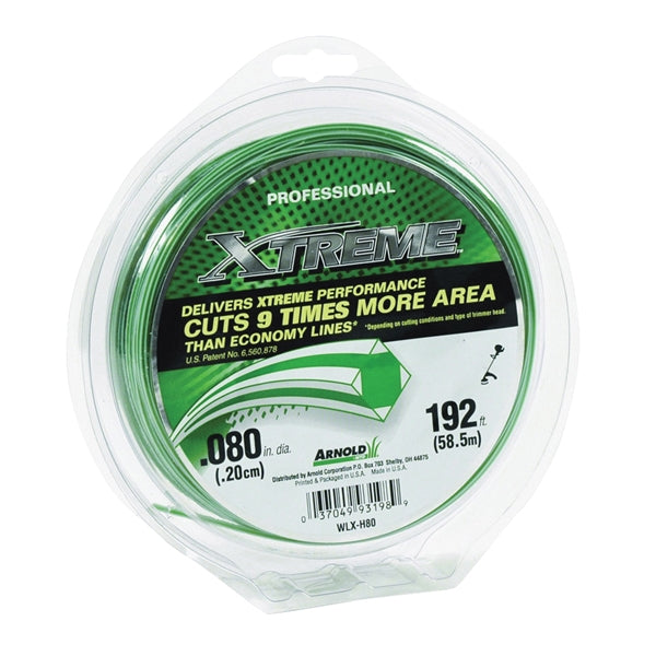 Arnold Xtreme Professional WLX-H80 Trimmer Line, 0.080 in Dia, 140 ft L, Monofilament