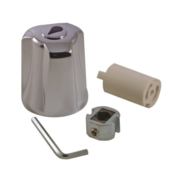 Danco 80020 Faucet Handle, Zinc, Chrome Plated, For: Two Handle Tub and Shower Faucets