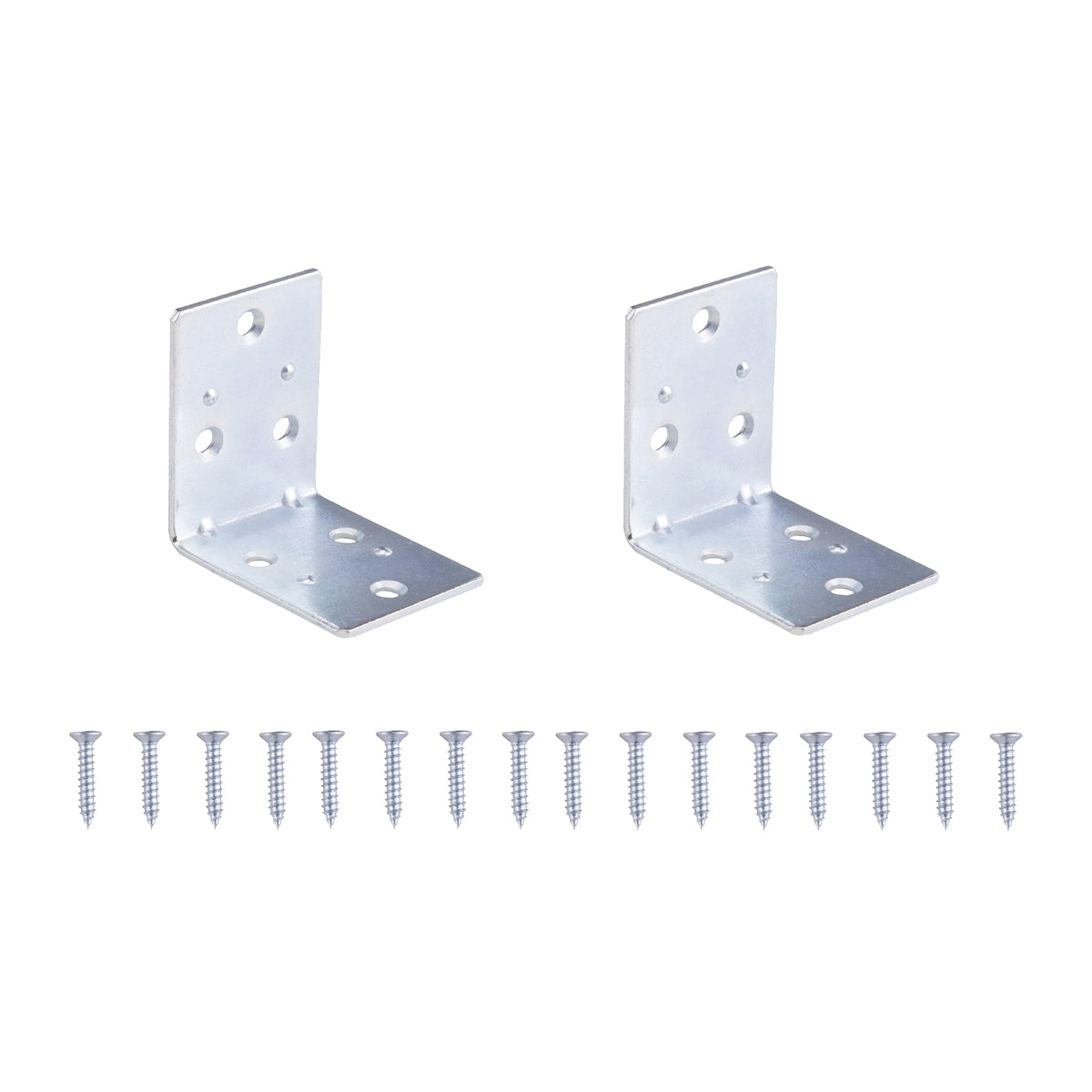 Prosource BH-605PS Corner Brace, 2 in L, 2 in W, 2 in H, Steel, Zinc-Plated, 2 mm Thick Material