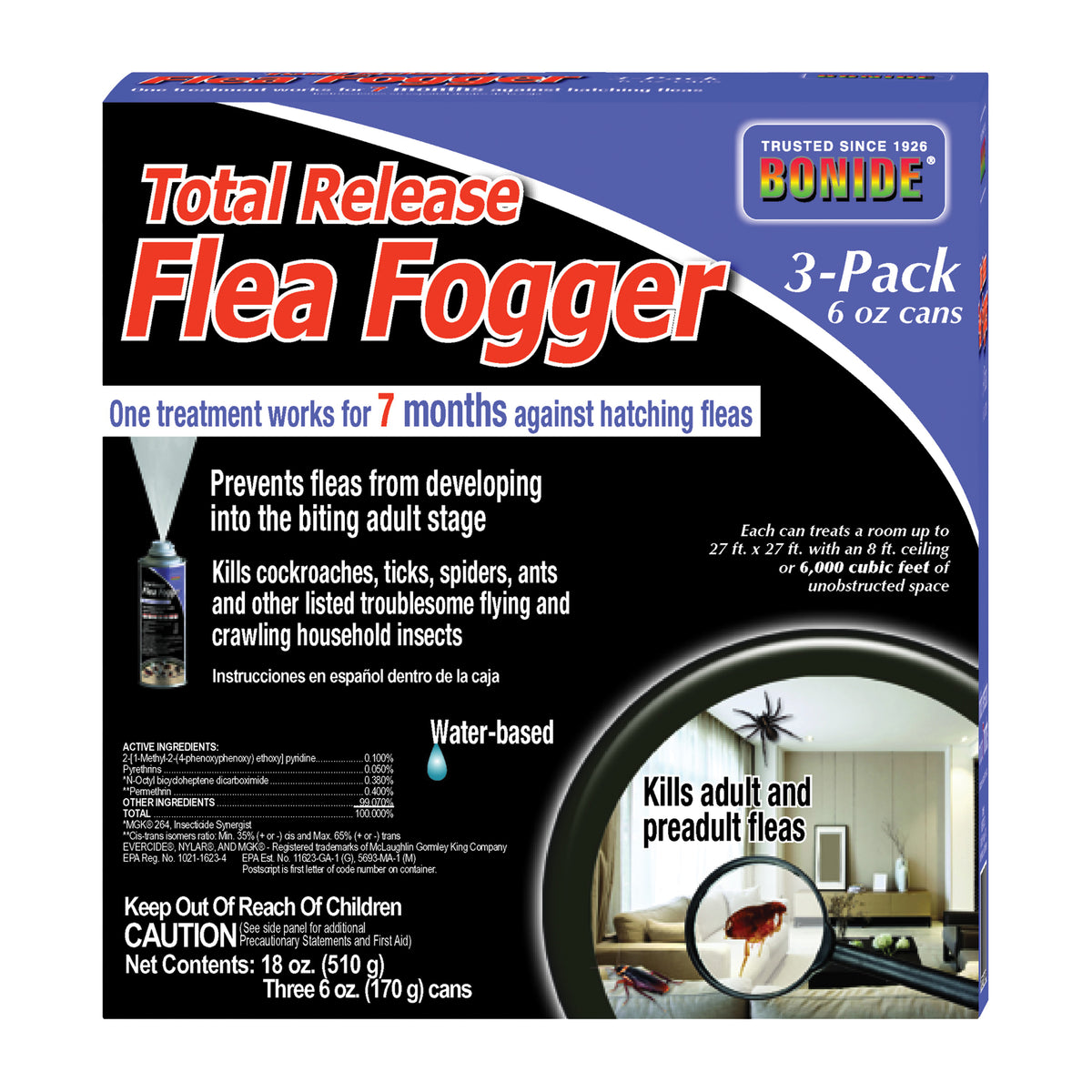 Bonide 685 Flea Fogger, 6000 cu-ft Coverage Area