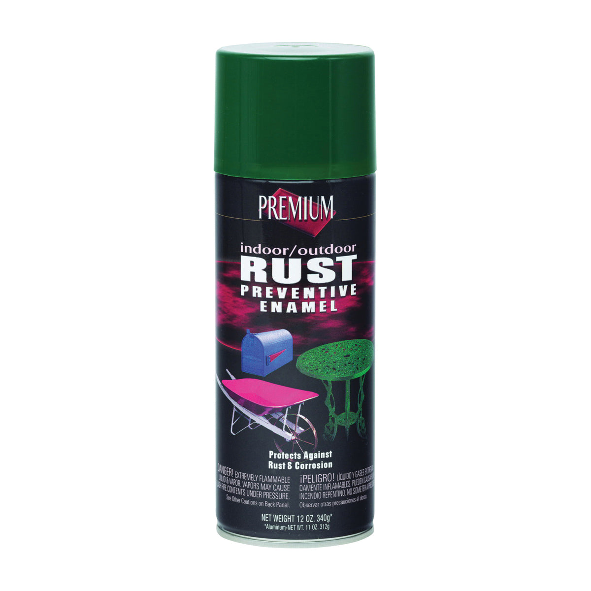 RUST-OLEUM RP1010 Rust-Preventative Spray Paint, Hunter Green, 12 oz, Aerosol Can