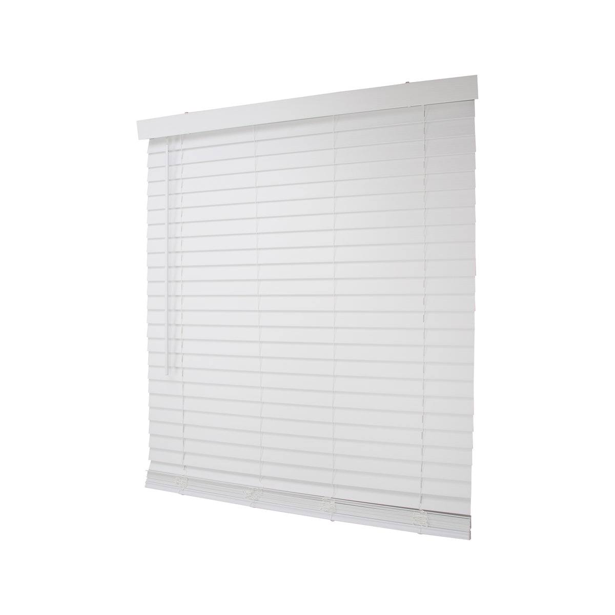 Simple Spaces FWMB-18 Blind, 64 in L, 43 in W, Faux Wood, White