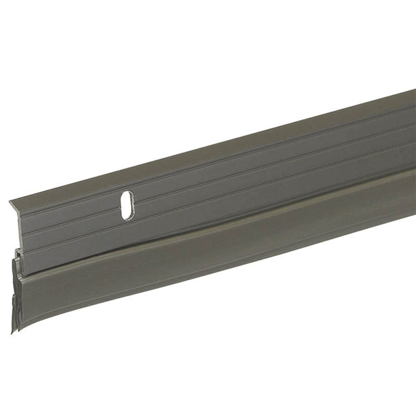 Frost King 3B59H Door Sweep, 36 in L, 1-3/4 in W, Aluminum Flange, Vinyl Insert