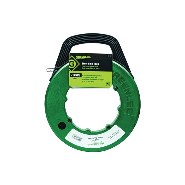 Greenlee MagnumPRO Series FTS438-125BP Fish Tape, 1/8 in Tape, 125 ft L Tape, Steel Tape