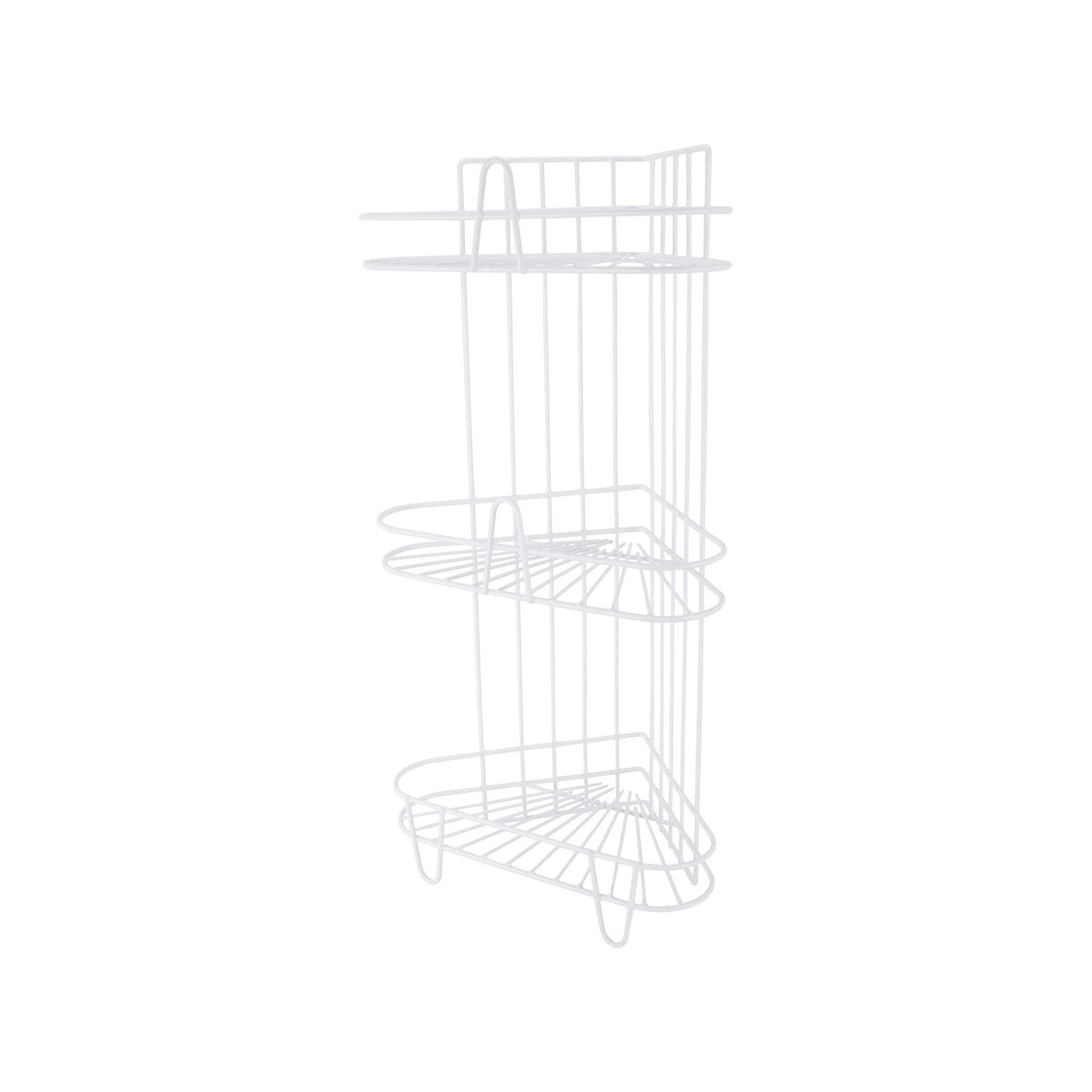 Simple Spaces SS-SC3-29-PE-3L Shower Caddy, 3-Shelf, 11-5/8 in OAW, 23-1/4 in OAH, 8-1/4 in OAD, 10 lb
