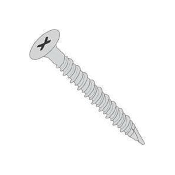 ProFIT 0313108 Screw, #8 Thread, High-Low Thread, Flat Head, Phillips Drive, Sharp Point, Ceramic