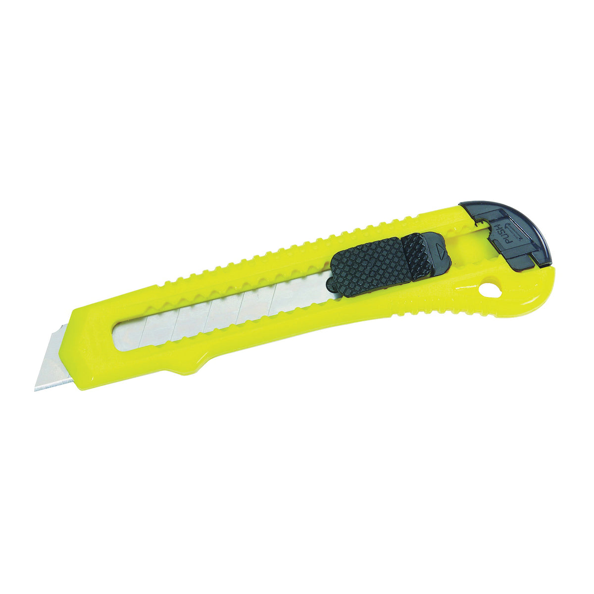 STANLEY Quick-Point Series 10-143P Utility Knife, Carbon Steel Blade, Contour-Grip Handle, Black/Yellow Handle