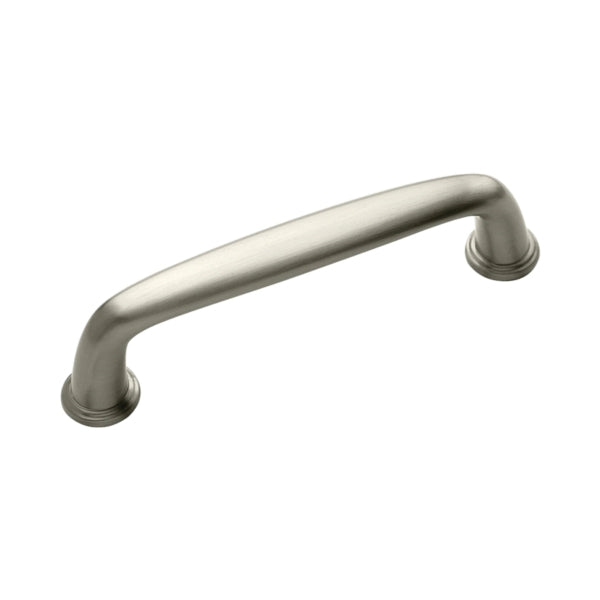 Amerock BP53702G10 Cabinet Pull, 4-7/16 in L Handle, 1-1/8 in H Handle, 1-1/8 in Projection, Zinc, Satin Nickel