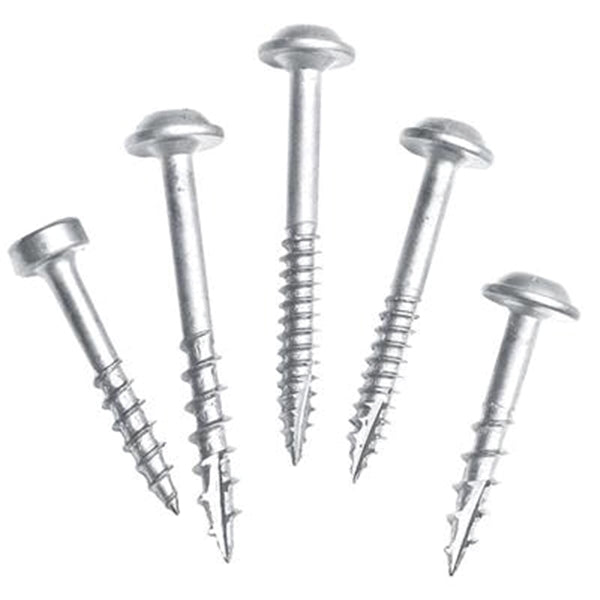 Kreg SML-C1 - 100 Screw, 1 in L, Coarse Thread, Maxi-Loc Head, Square Drive, Self-Drilling Point, Steel, Zinc, 100 PK