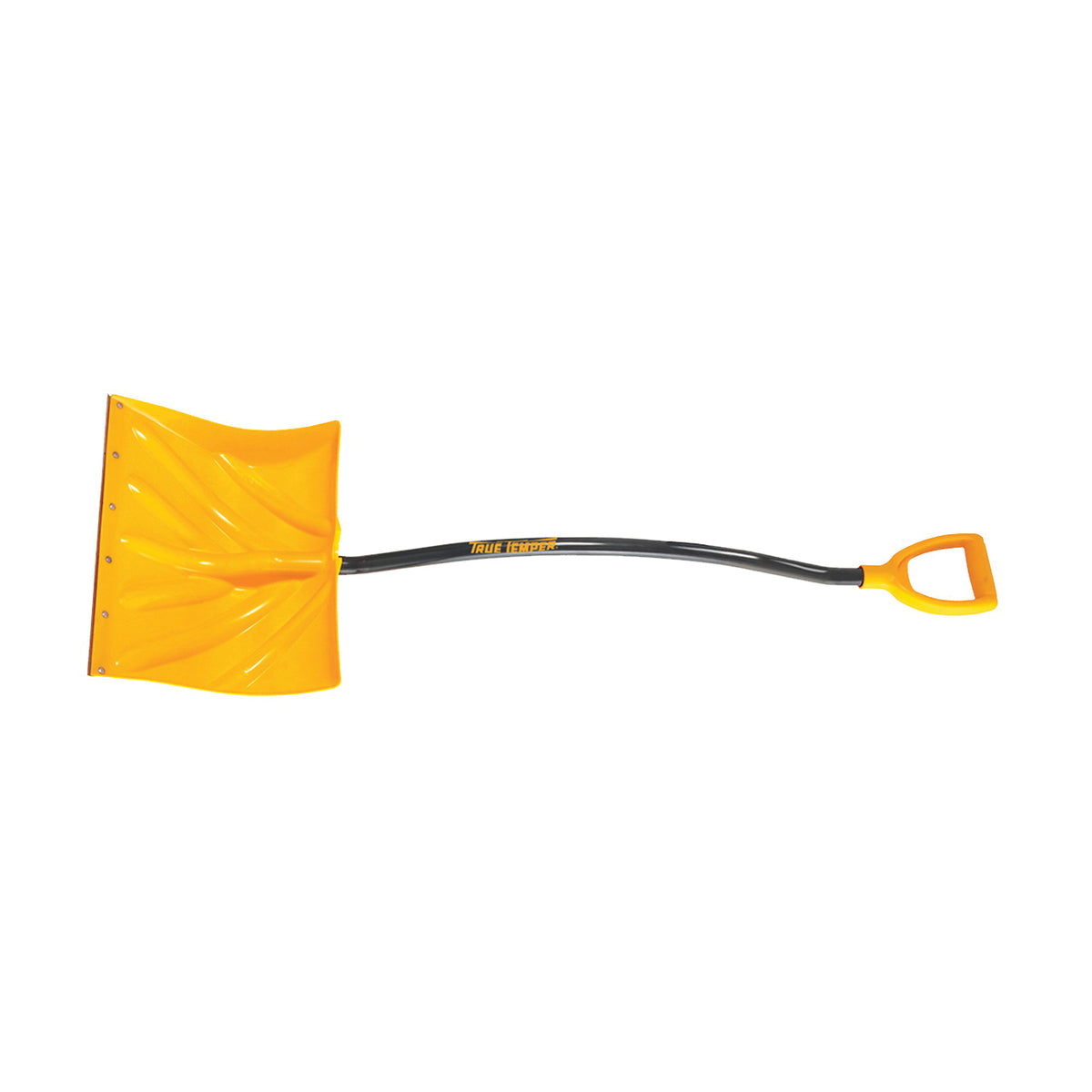 TRUE TEMPER 1603400 Snow Shovel, 18 in W Blade, 14-1/2 in L Blade, Combo Blade, Plastic Blade, Steel Handle