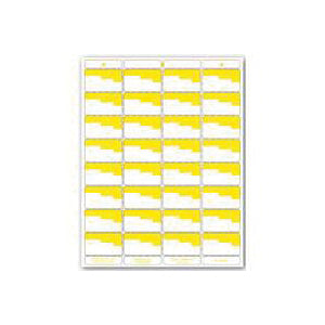 Centurion UN OR4P Laser Bin Label, 8-1/2 in L, 11 in W, White/Yellow Background