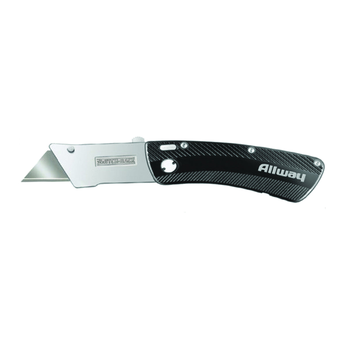 ALLWAY TOOLS SWK Utility Knife, Steel Blade, Black Handle