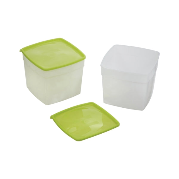 Arrow Plastic 4505 Storage Container, 0.5 gal Capacity, Plastic, Clear, 6 in L, 6 in W, 6-3/4 in H
