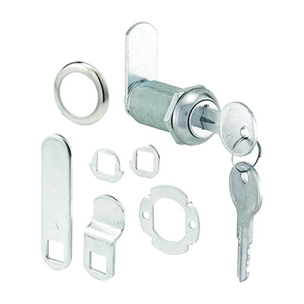 Defender Security U 9950KA Drawer and Cabinet Lock, Keyed Lock, Stainless Steel, Chrome