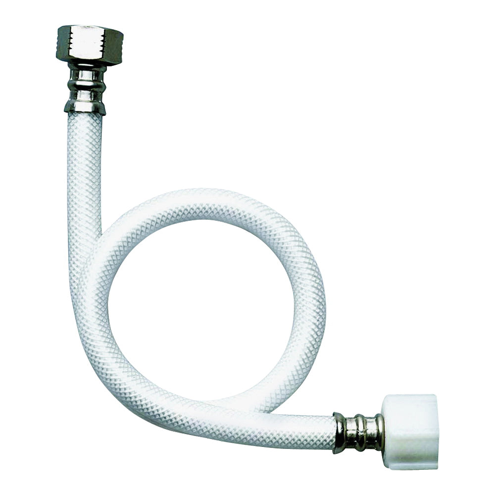 FLUIDMASTER B1TV09 Toilet Connector, 5/8 in Inlet, Compression Inlet, 3/4 in Outlet, Ballcock Outlet, Vinyl Tubing