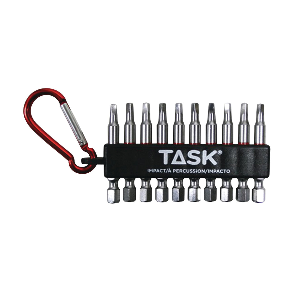 TASK T67919 Carabiner Clip Set, 10-Piece, Steel