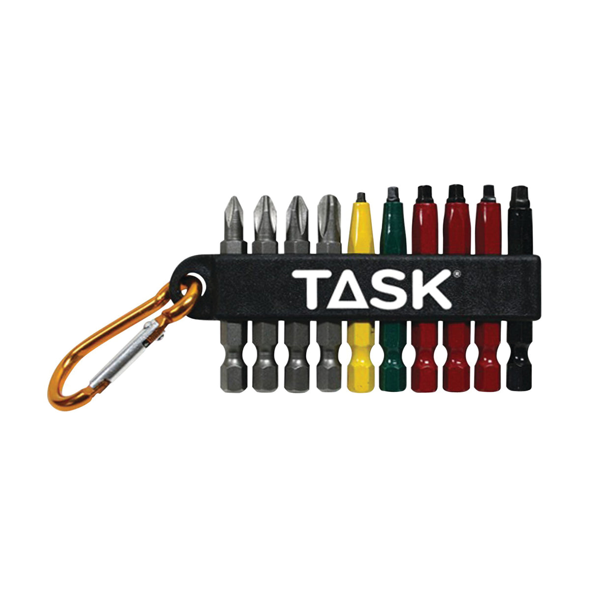TASK T67918 Carabiner Clip Set, 10-Piece, Steel