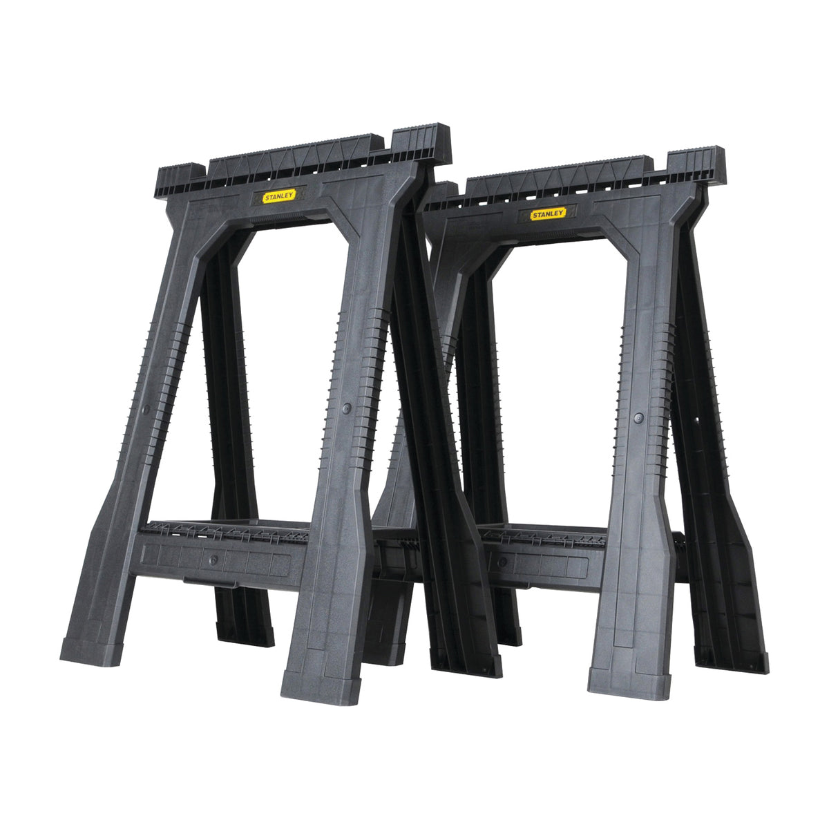 FATMAX STST60952 Folding Sawhorse, 800 lb, 5 in W, 32 in H, 22-1/2 in D, Plastic, Black