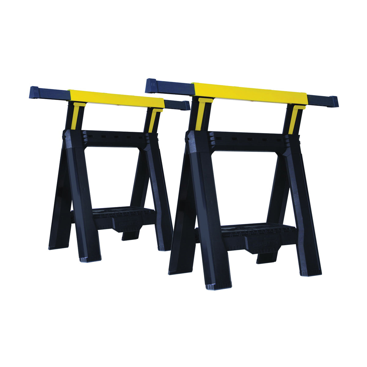 FATMAX STST60626 Adjustable Sawhorse, 1000 lb, 2-7/8 in W, 31-1/8 in H, 28-1/8 in D, Plastic, Black