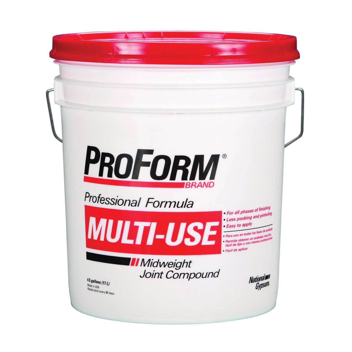 Proform JT0043 Joint Compound, Paste, Gray, 4.5 gal