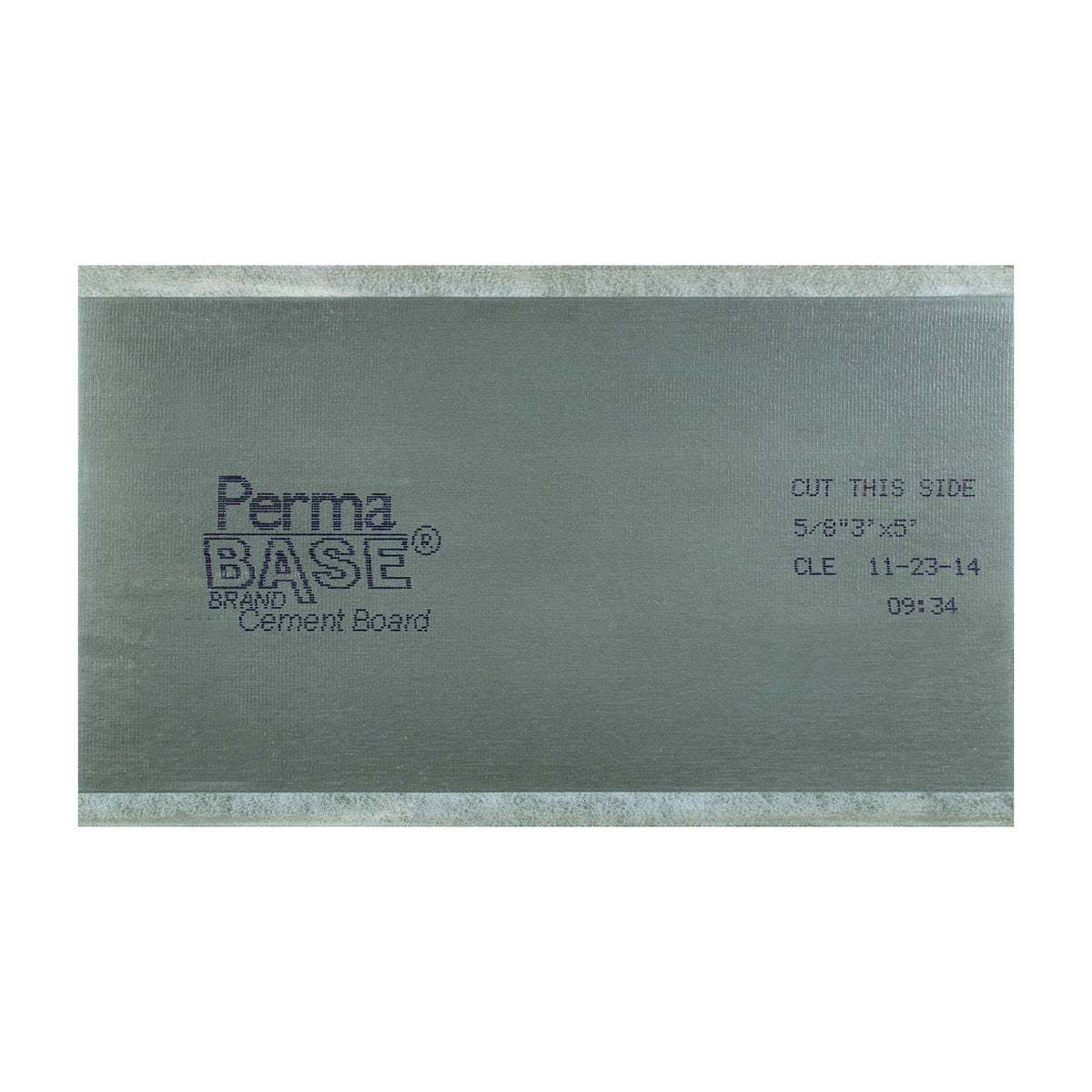 PermaBase CB36580500 Backer Board, 5 ft L, 3 ft W, 5/8 in Thick, Cement/Polystyrene, Gray