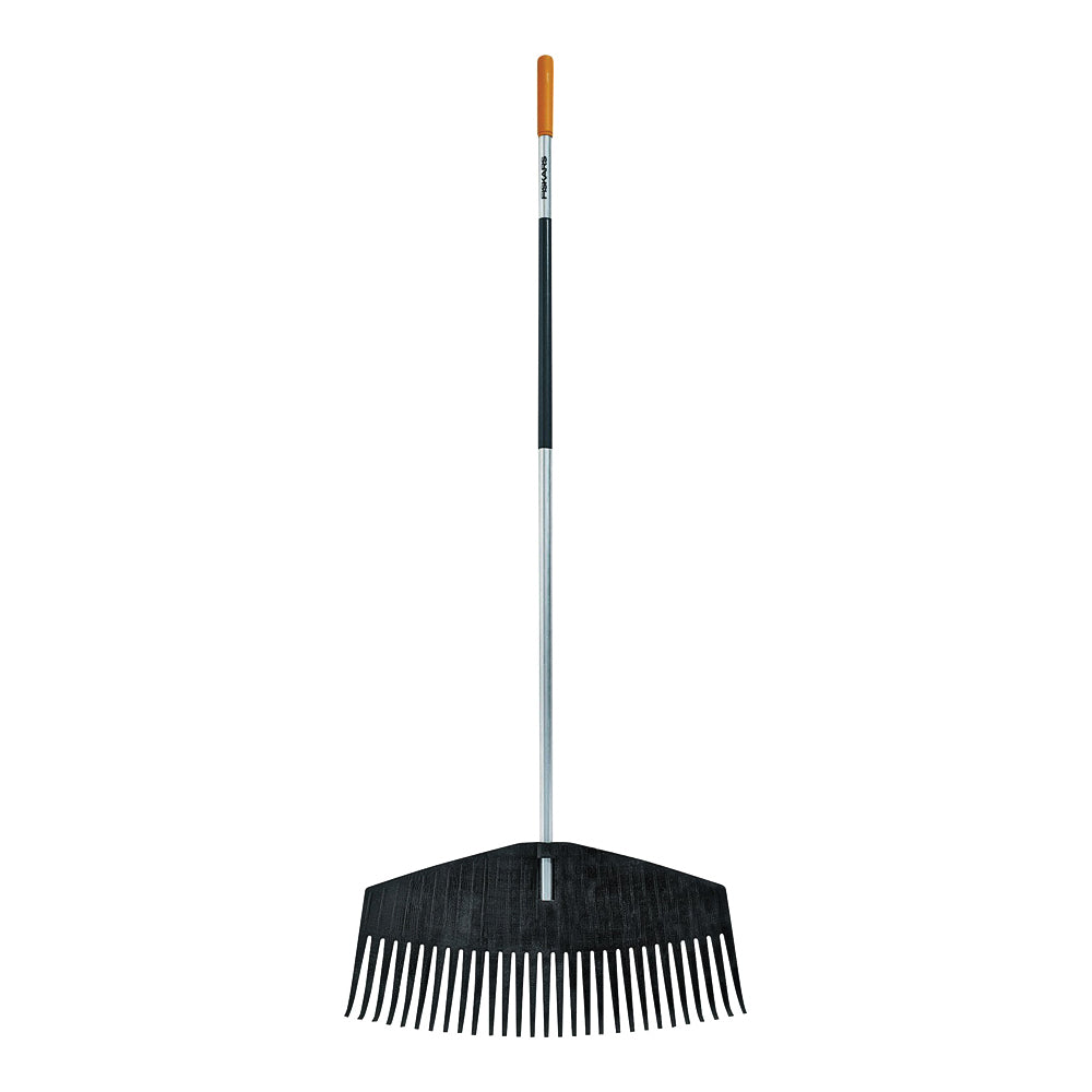 FISKARS 96605935 Leaf Rake, Plastic Tine, 29-Tine, Aluminum Handle, 67 in L Handle