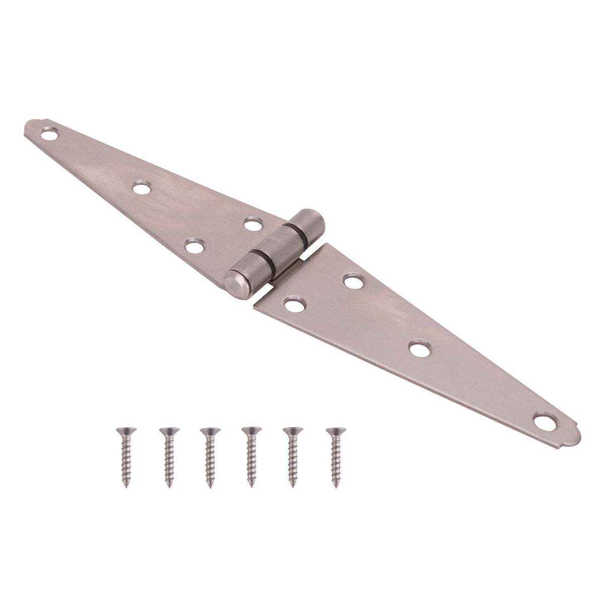 ProSource HSH-S06-C1PS Strap Hinge, 2 mm Thick Leaf, Brushed Stainless Steel, 180 Range of Motion