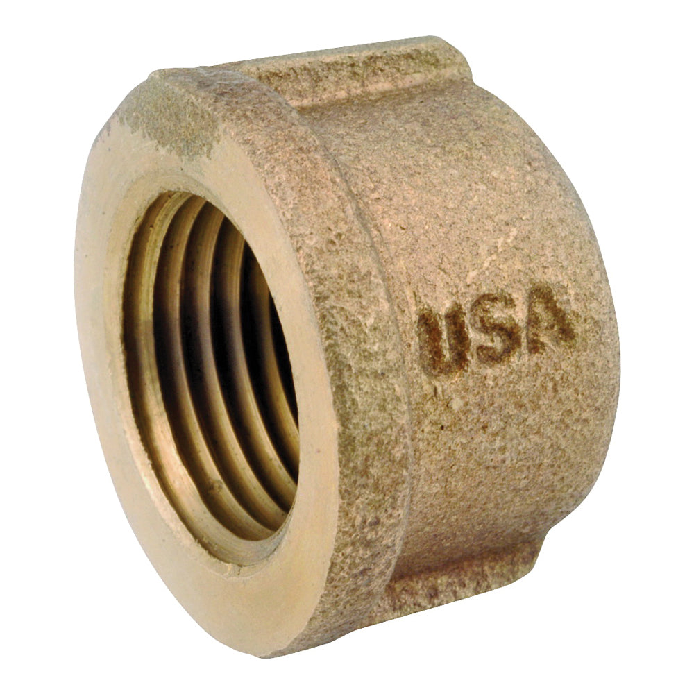 Anderson Metals 738108-12 Pipe Cap, 3/4 in, IPT, Brass, Red, 200 psi Pressure