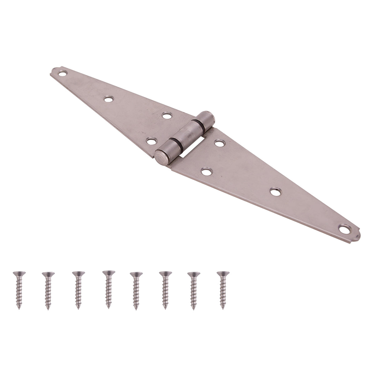 ProSource HSH-S06-C2PS Heavy Duty Strap Hinge, 2.6 mm Thick Leaf, Brushed Stainless Steel, 180 Range of Motion