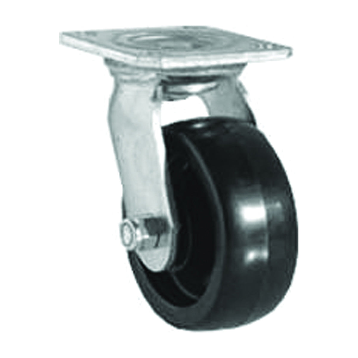 Shepherd Hardware 9388 Swivel Caster, 5 in Dia Wheel, 2 in W Wheel, Polypropylene Wheel, 500 lb