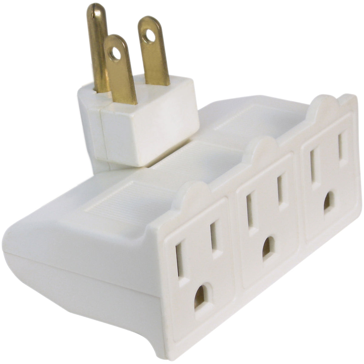 PowerZone OR101100 Outlet Adapter, 125 V, 3 -Outlet, White