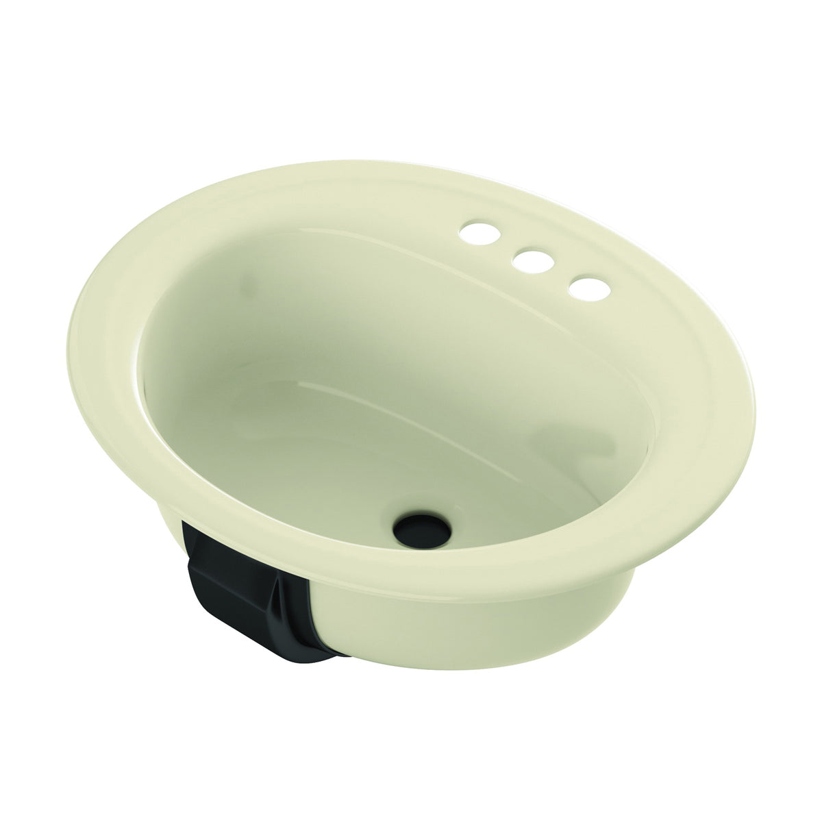 BOOTZ Azalea 021-2445-06 Lavatory Sink, Oval Basin, 2-Deck Hole, 20 in OAW, 17 in OAH, 7-13/16 in OAD, Steel