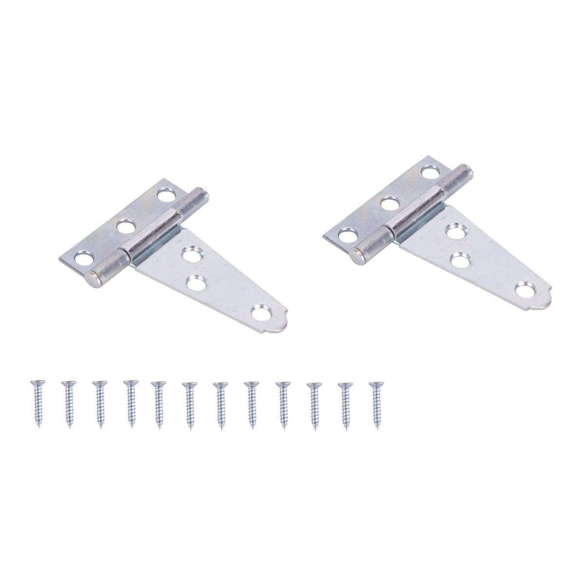 ProSource LTH-Z02-C2PS T-Hinge, Steel, Zinc, Fixed Pin, 180 deg Range of Motion, 16 (Pair) lb