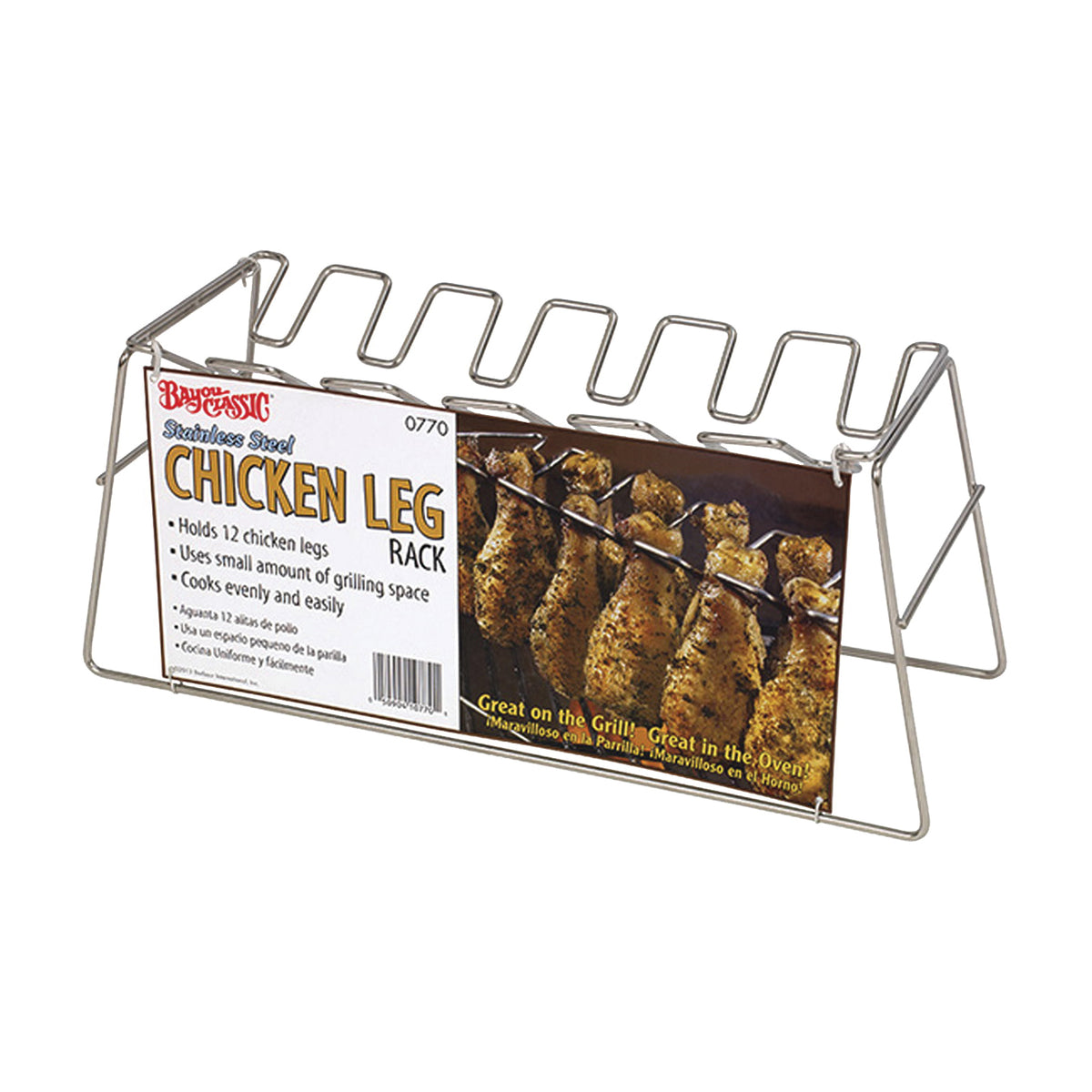 Bayou Classic 0770 Chicken Leg Rack, Stainless Steel