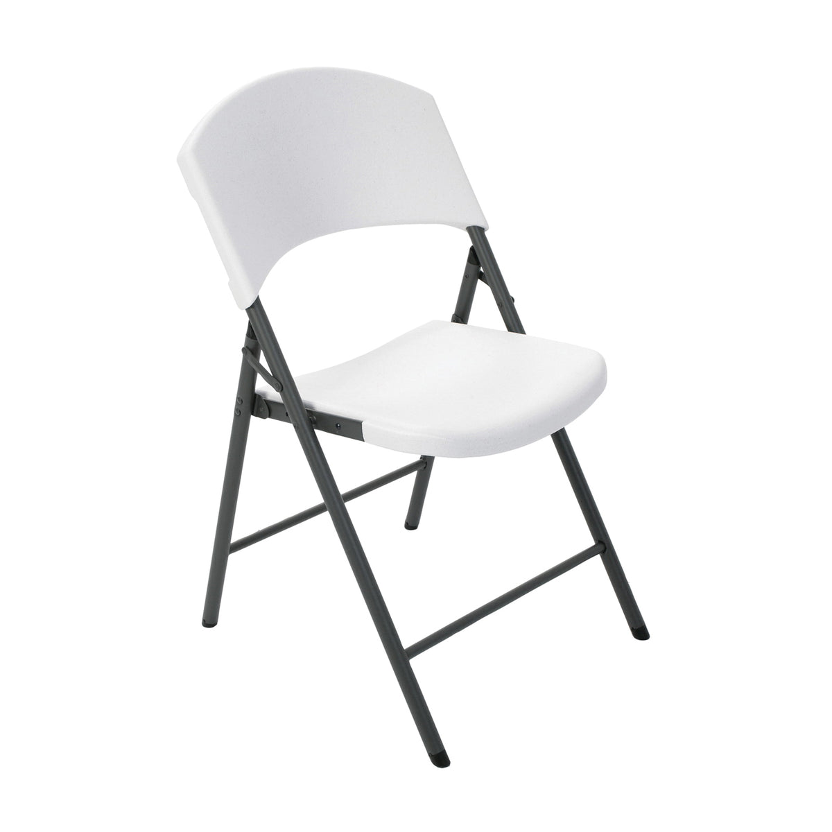 Lifetime Products 2810 Folding Chair, Steel Frame, Polyethylene Tabletop, Gray/White