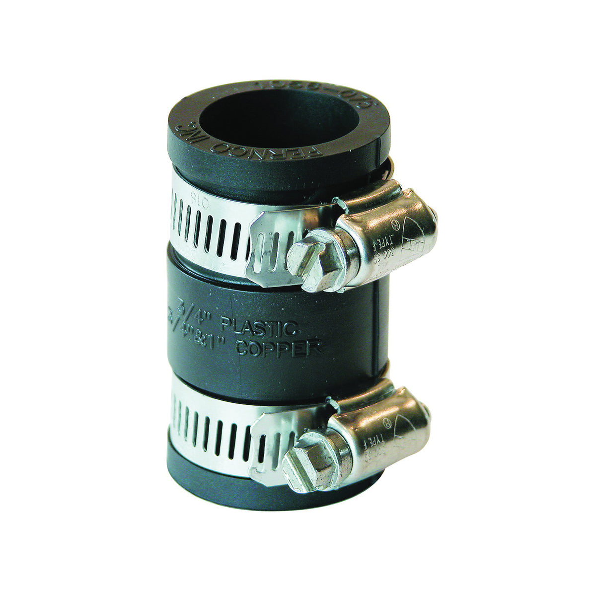 FERNCO P1056-075 Flexible Coupling, 3/4 in, PVC, SCH 40 Schedule, 4.3 psi Pressure