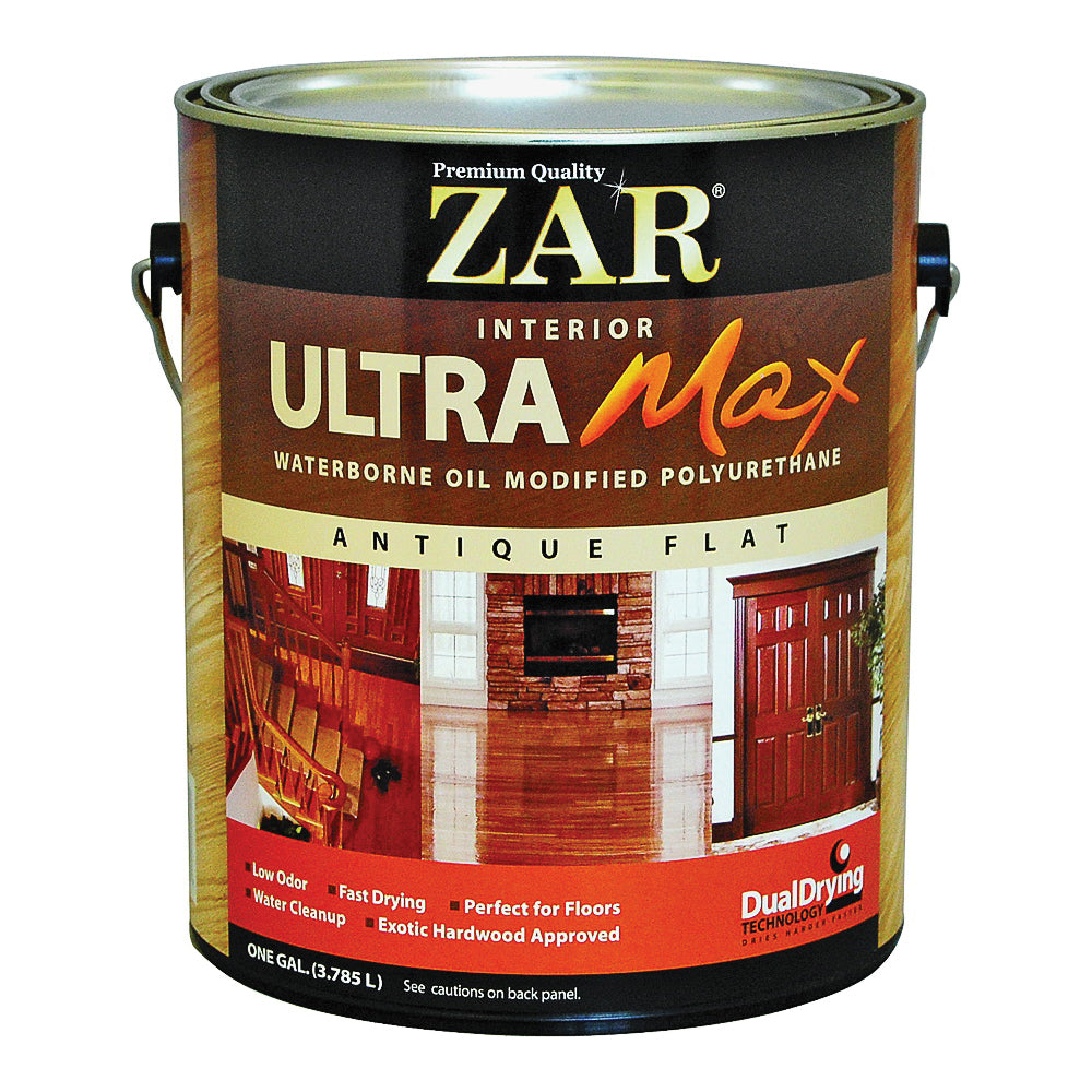 ZAR 36413 Polyurethane, Liquid, Antique Flat, 1 gal, Can