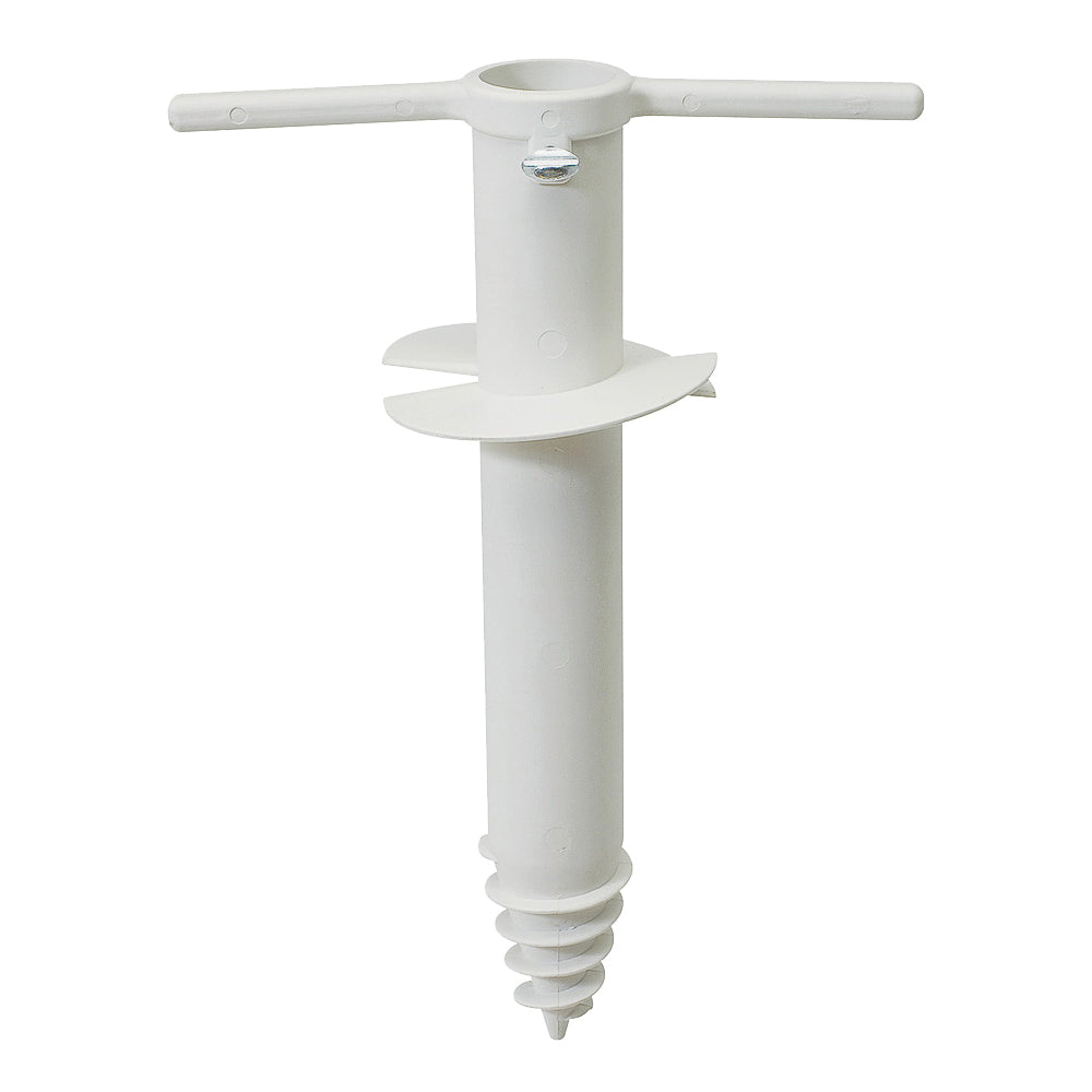 Rio Brands XCB202CB-01-OG Outdoor Sand Anchor, 1-1/4 in Dia, 100 lb, Durable Materials, White