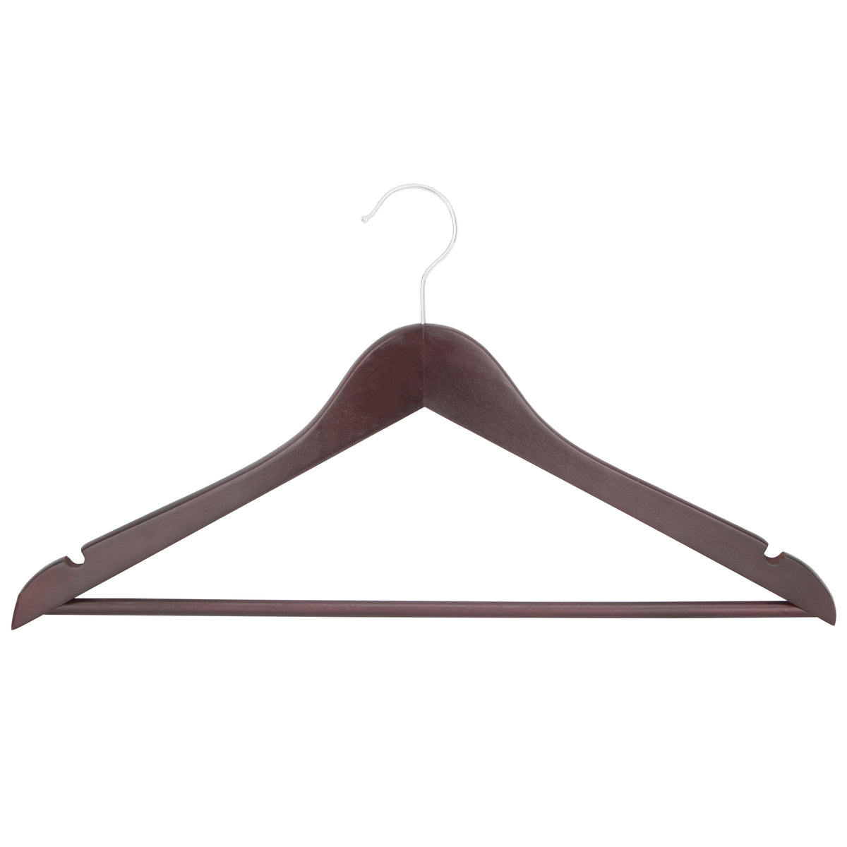Simple Spaces HEA00040G Cloth Hanger Set, 6.6 lb Capacity, Steel/Wood, Mahogany