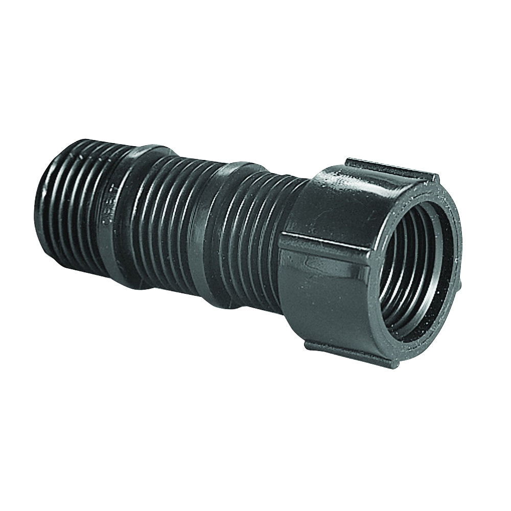 Orbit 37017 Cut-Off Riser Extension, 1/2 in Connection, 2-1/2 in L, FPT x MIPT, Polyethylene, Black