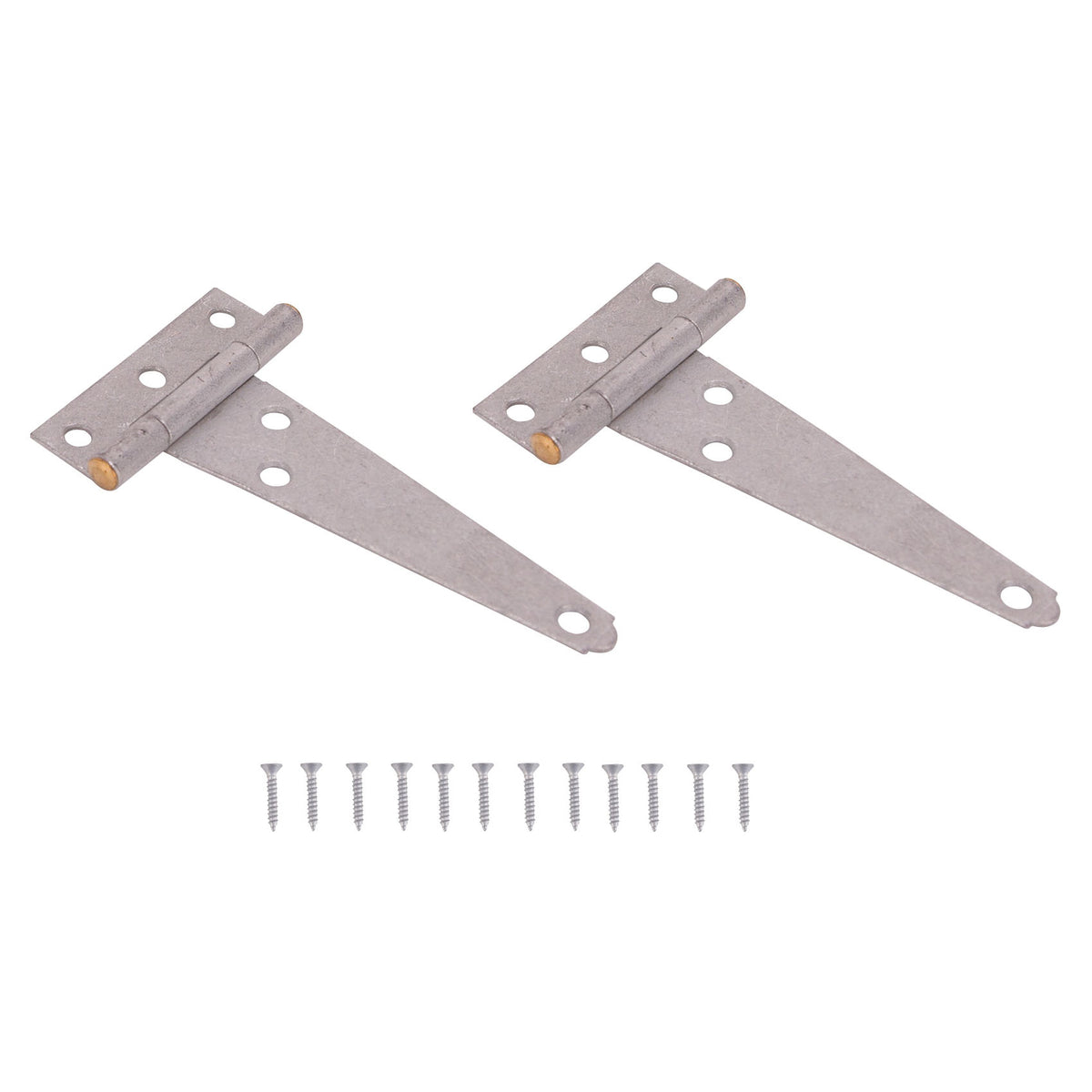 ProSource LTH-G04-C2PS T-Hinge, Galvanized Steel, Galvanized Brass Pin, Fixed Pin, 180 deg Range of Motion, 26 (Pair) lb