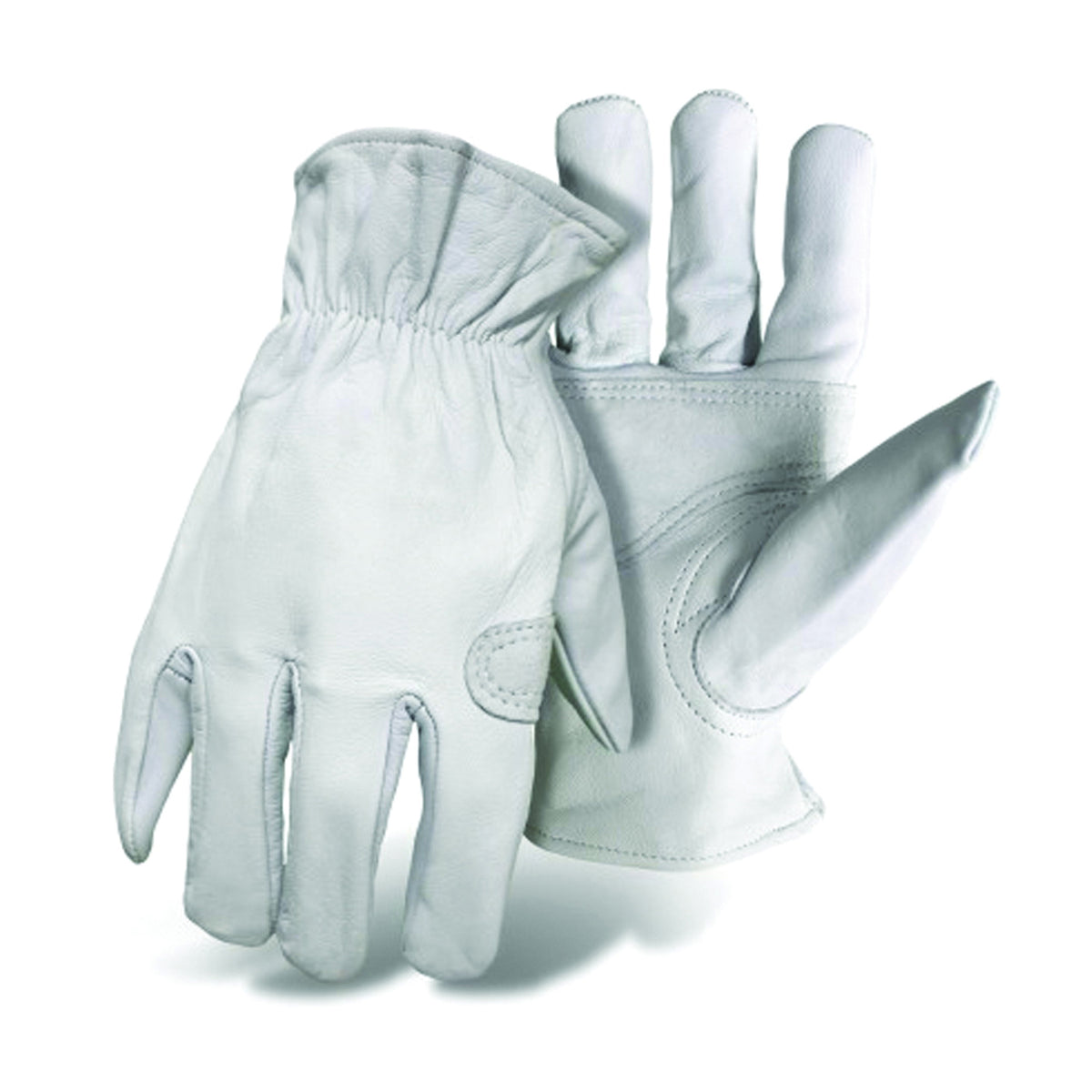 BOSS 4060M Leather Gloves, Women's, M, Keystone Thumb, Open, Shirred Elastic Back Cuff, Goatskin Leather