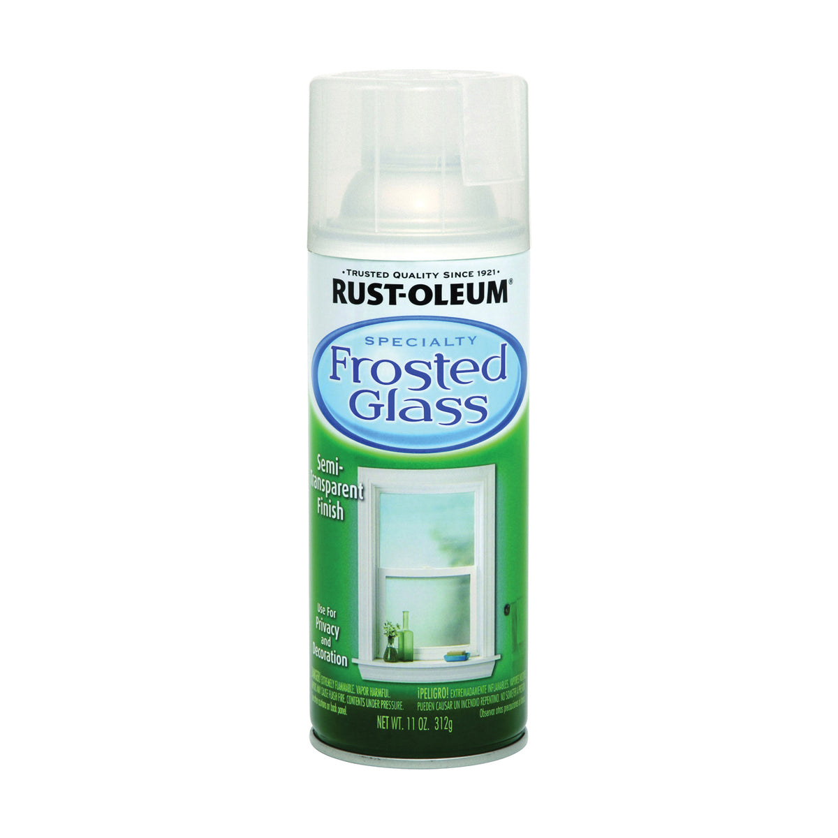 RUST-OLEUM 1903830 Frosted Glass Spray Paint, Frosted Glass, 11 oz, Aerosol Can