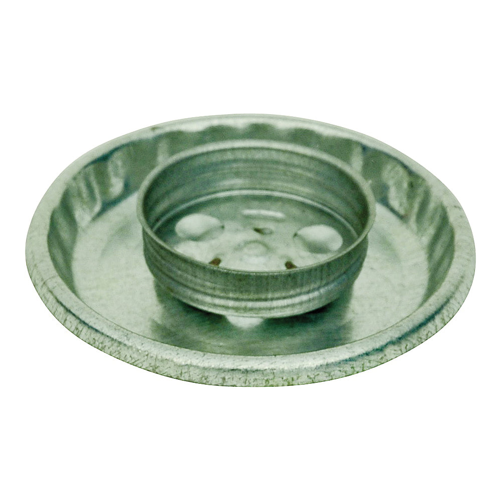 FORTEX-FORTIFLEX 0 Fount Base, 5-7/8 in Dia, 1-1/2 in H, 1 qt Capacity, Galvanized Steel